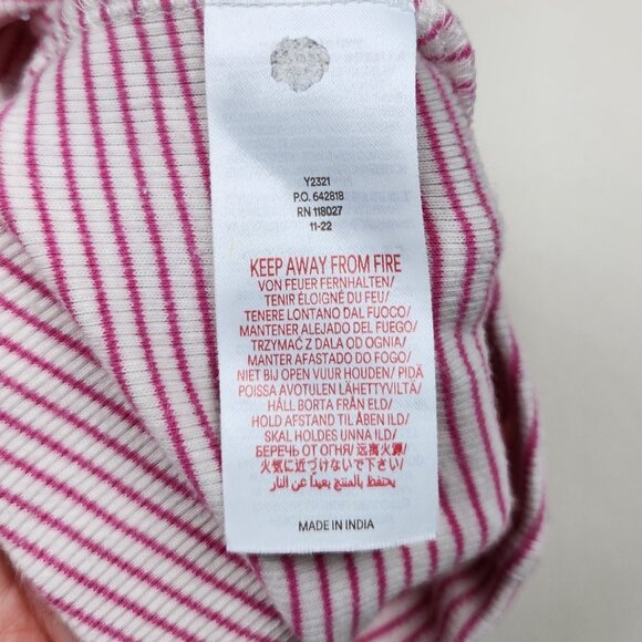 Baby Boden Soft Ribbed Lace Trim Leggings White Pink Stripe sz Newborn - Picture 7 of 8